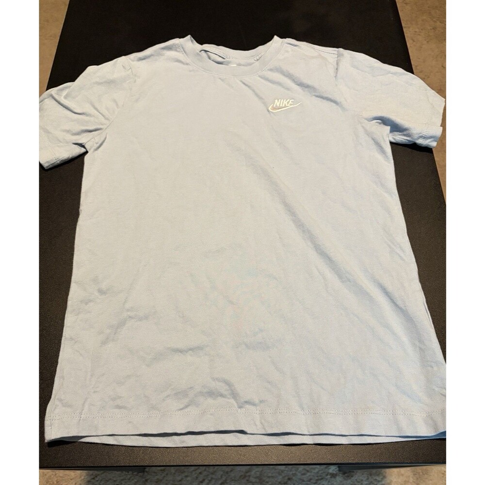 Nike The Nike Tee Mens Large Light Blue Embroidered Swoosh Logo T-Shirt NWOT